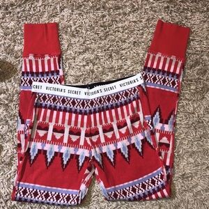 Victoria’s Secret Womens sleep in lounge wear leggings Aztec print size small​​